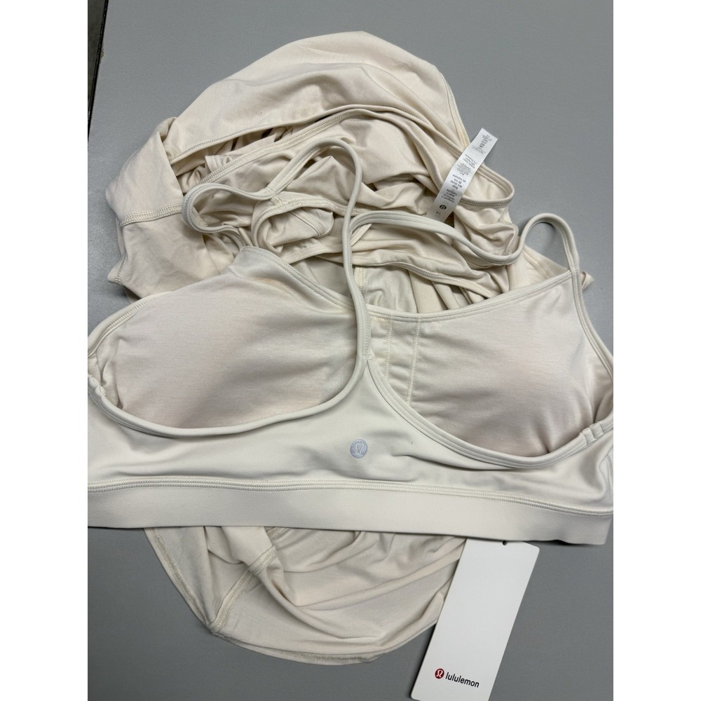 Lululemon Orange Theory Flow Y 2-in-1 Yoga Tank. White Opal. Sz 14. NWT - Picture 12 of 13